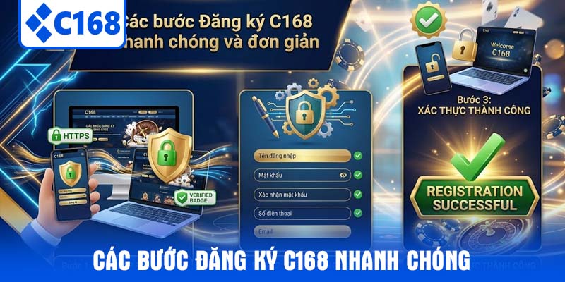Các bước Đăng ký C168 nhanh chóng