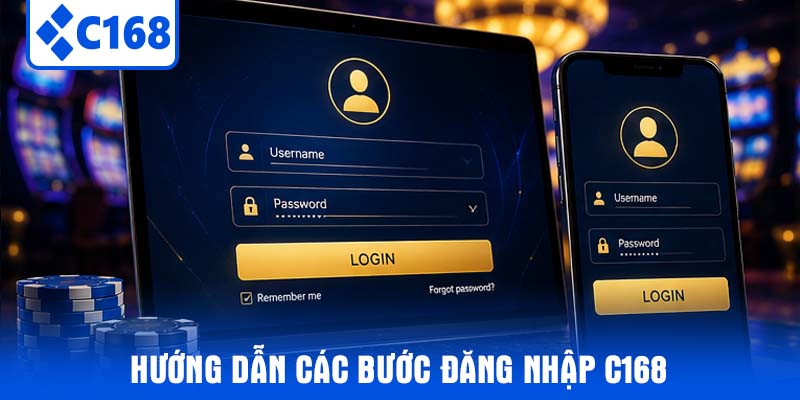 Hướng dẫn các bước Đăng nhập C168